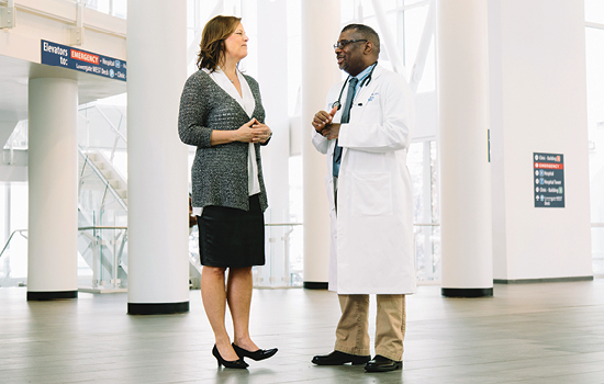 Tania Solomon  and Jan Johnson  at Emory Clinic