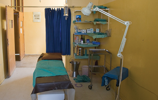 A hallway at Tikur Anbessa Specialized Hospital in Addis Ababa