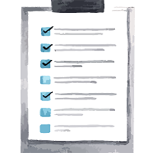 an illustration of a clipboard with a checklist